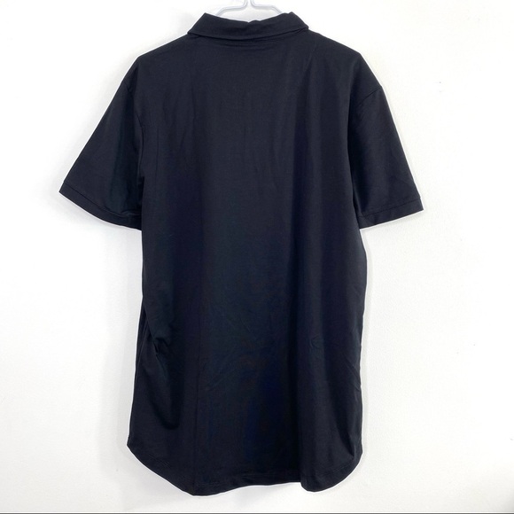 Cuts Curve-Hem Polo Shirt in Black New without Tag - Picture 5 of 10
